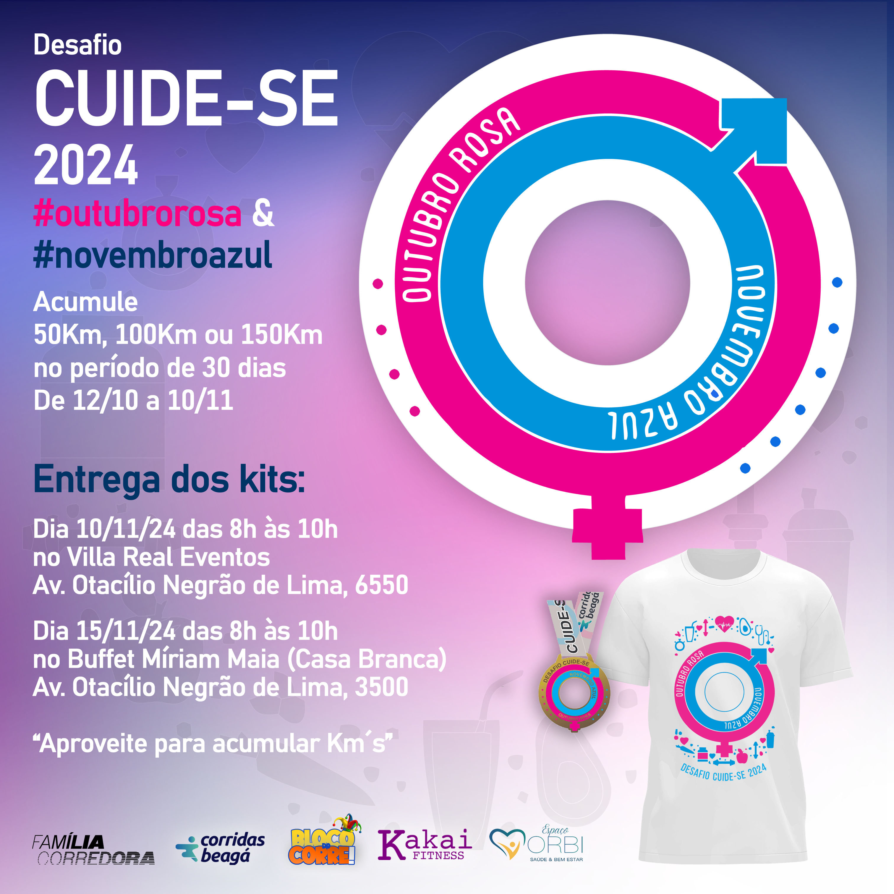 Desafio Cuide-se 2024 #outubrorosa #novembroazul